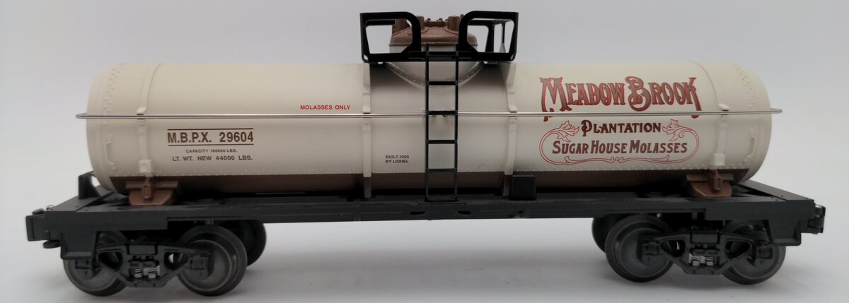 Lionel 6-29604 O Meadow Brook Molasses Single Dome Tank Car #29604 EX/Box