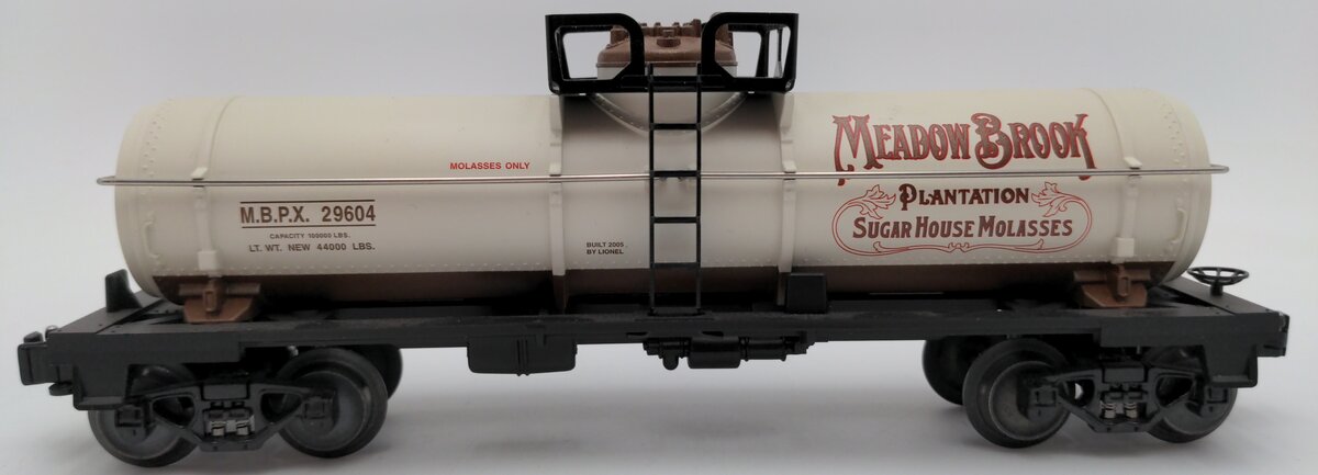 Lionel 6-29604 O Meadow Brook Molasses Single Dome Tank Car #29604 EX/Box