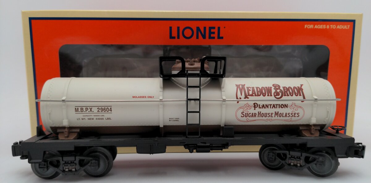 Lionel 6-29604 O Meadow Brook Molasses Single Dome Tank Car #29604 EX/Box
