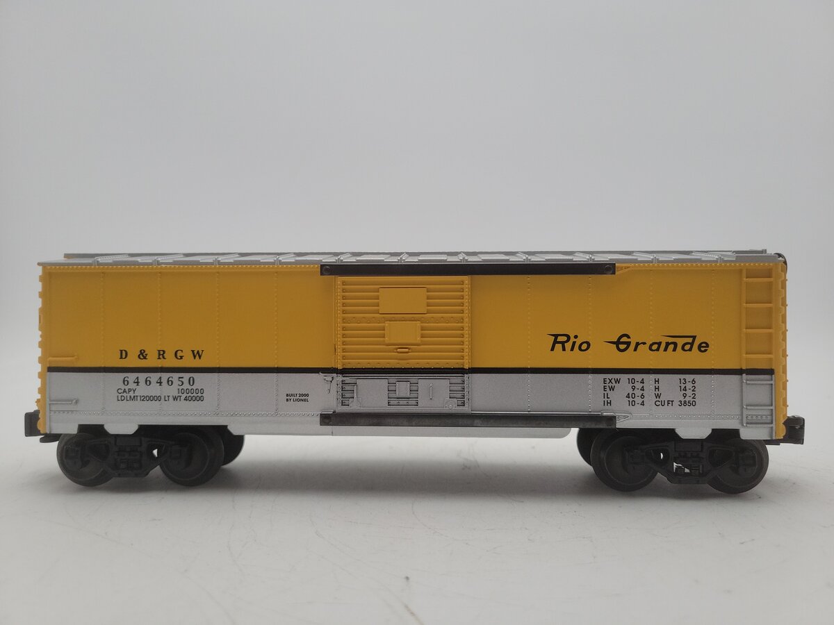 Lionel 6-29290 O Gauge Denver & Rio Grande Western Boxcar #6464-650 EX