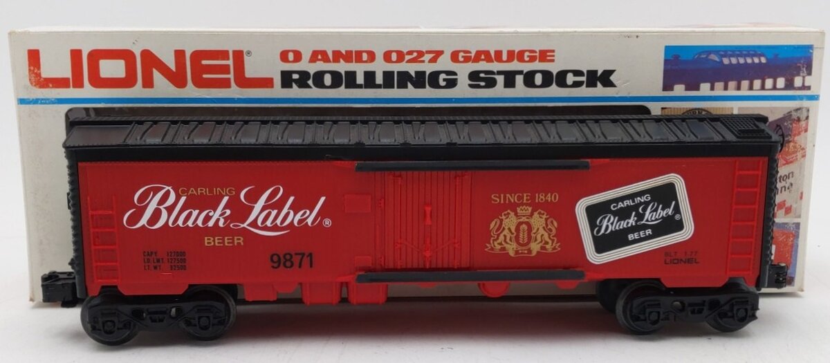 Lionel 6-9871 O Gauge Carling Black Label Beer Billboard Reefer Car LN/Box