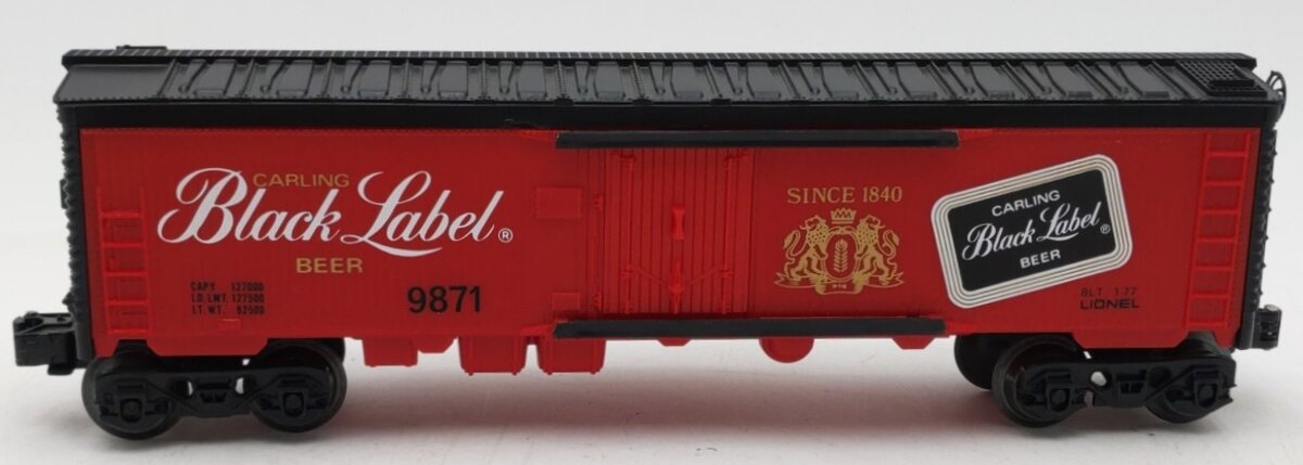Lionel 6-9871 O Gauge Carling Black Label Beer Billboard Reefer Car LN/Box