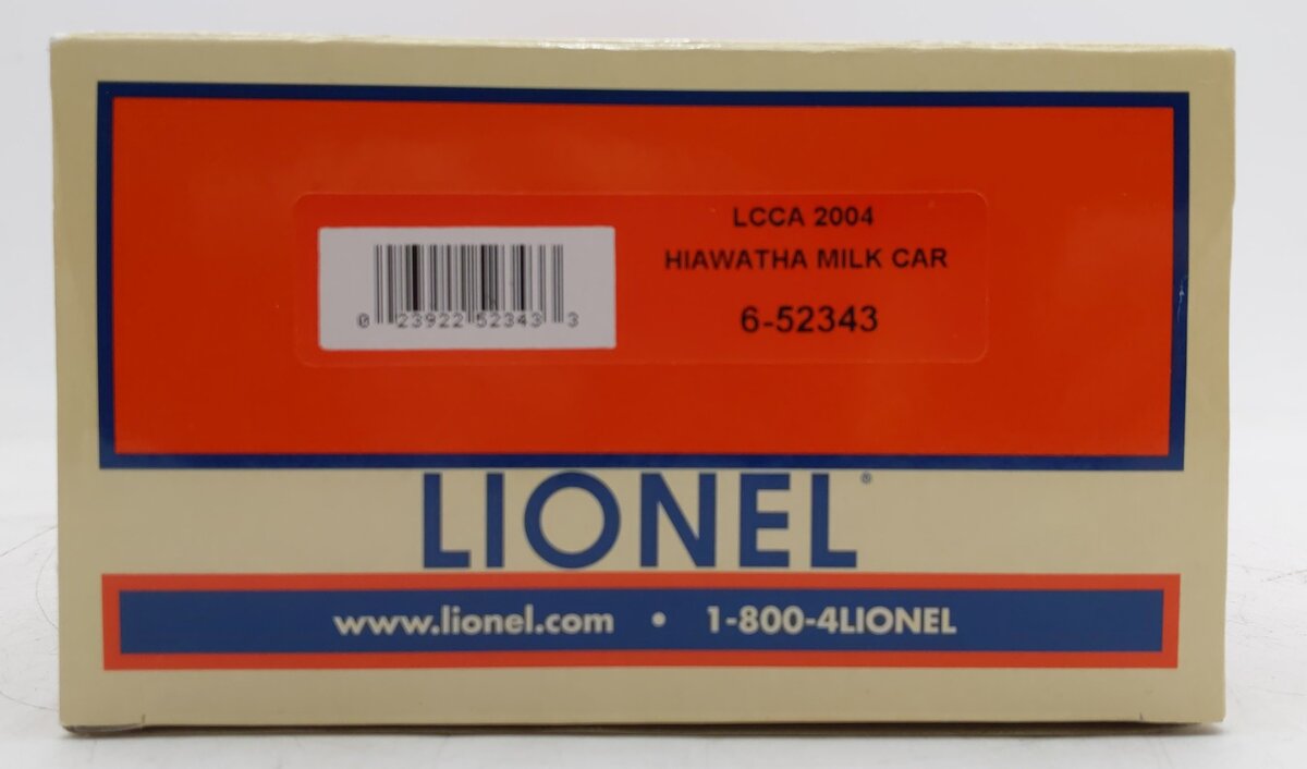 Lionel 6-52343 O Gauge LCCA 2004 CM&St.P Hiawatha Milk Car #79019 LN/Box
