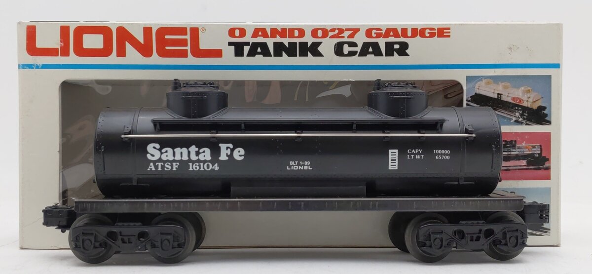 Lionel 6-16104 O Gauge Santa Fe 2-Dome Tank Car #16104 EX/Box