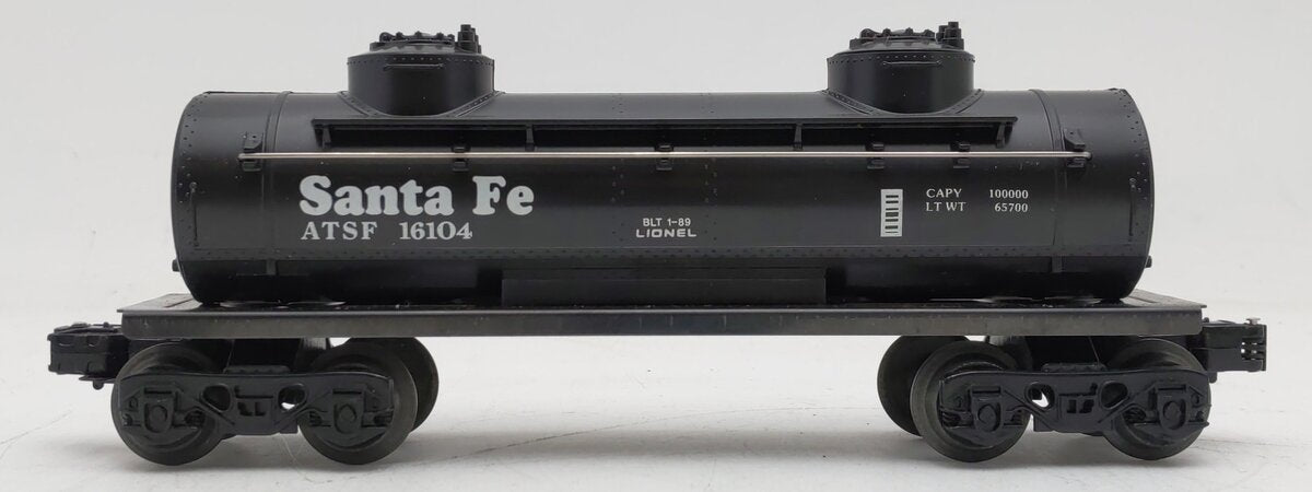 Lionel 6-16104 O Gauge Santa Fe 2-Dome Tank Car #16104 EX/Box