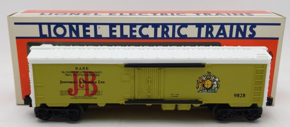 Lionel 6-9828 O Gauge Justerini and Brooks Scotch Billboard Reefer Car EX/Box