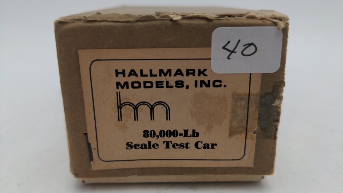 Hallmark Models HO Scale Brass 80,000 Test Weight Car EX/Box