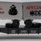 Lionel 6-0781 O Gauge LRRC Flatcar with 2 Vans EX/Box
