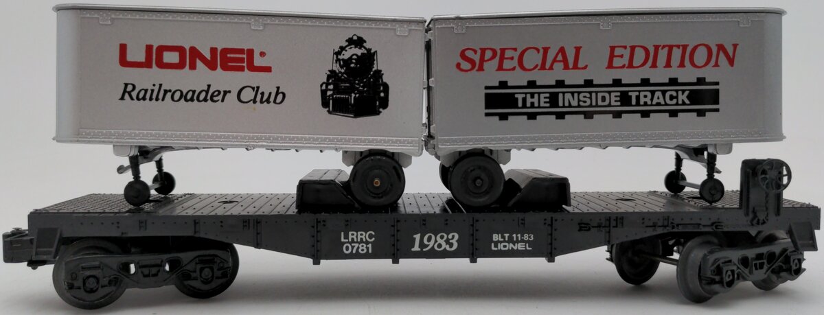 Lionel 6-0781 O Gauge LRRC Flatcar with 2 Vans EX/Box