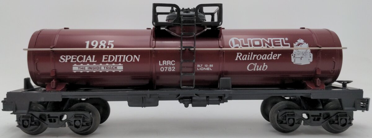 Lionel 6-0782 LRRC 1985 Special Edition O Gauge Single Dome Tank Car #0782 EX/Box