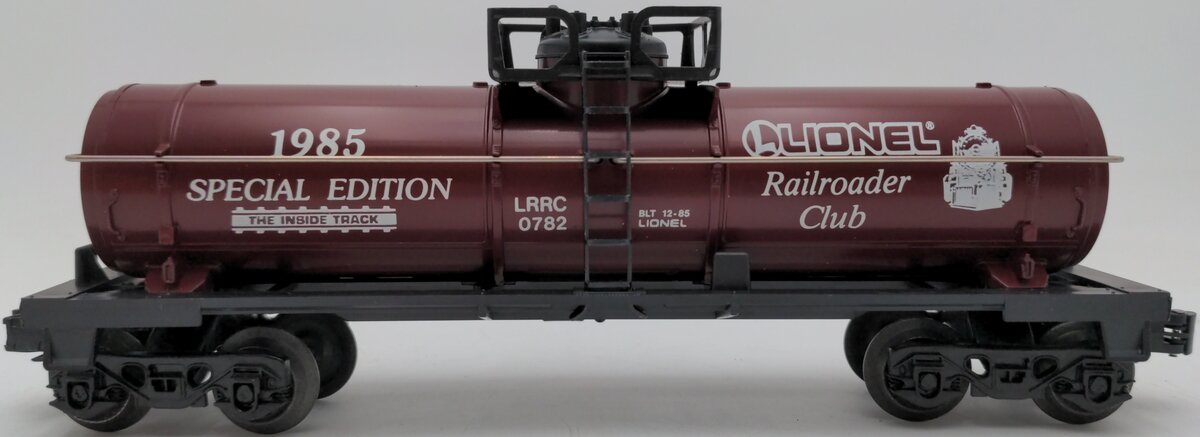 Lionel 6-0782 LRRC 1985 Special Edition O Gauge Single Dome Tank Car #0782 EX/Box