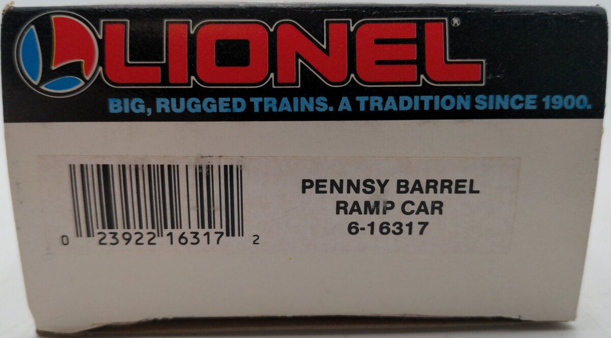 Lionel 6-16317 O Gauge Pennsylvania Barrel Ramp Car #16317 EX/Box