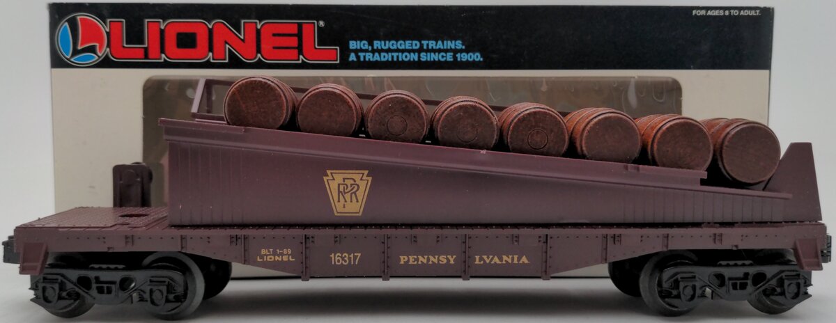 Lionel 6-16317 O Gauge Pennsylvania Barrel Ramp Car #16317 EX/Box