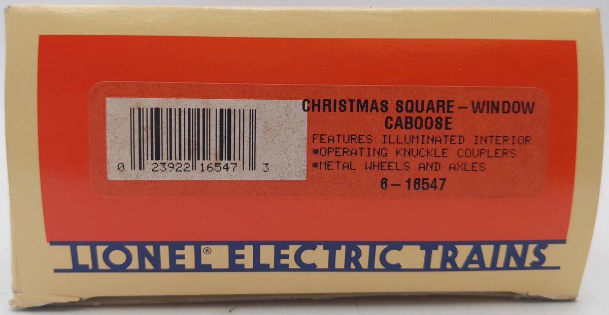 Lionel 6-16547 O Christmas Lighted  Caboose EX/Box