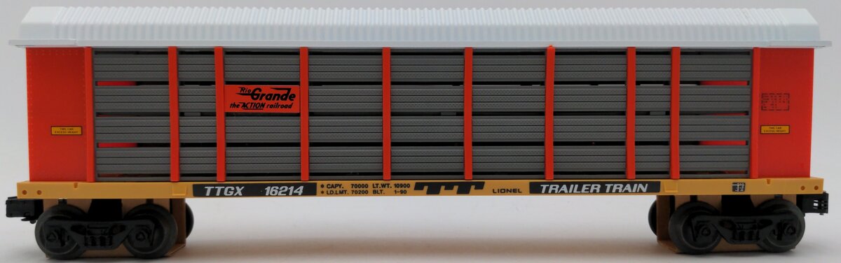 Lionel 6-16214 O Gauge Denver & Rio Grande Two Tier Auto Carrier EX/Box