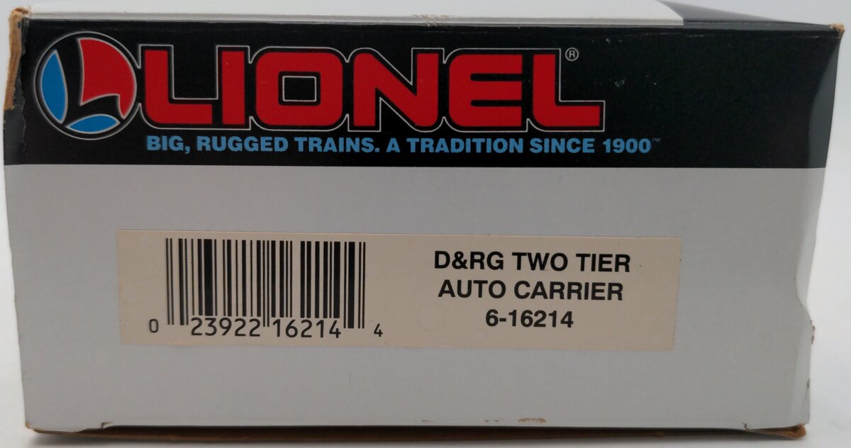 Lionel 6-16214 O Gauge Denver & Rio Grande Two Tier Auto Carrier EX/Box