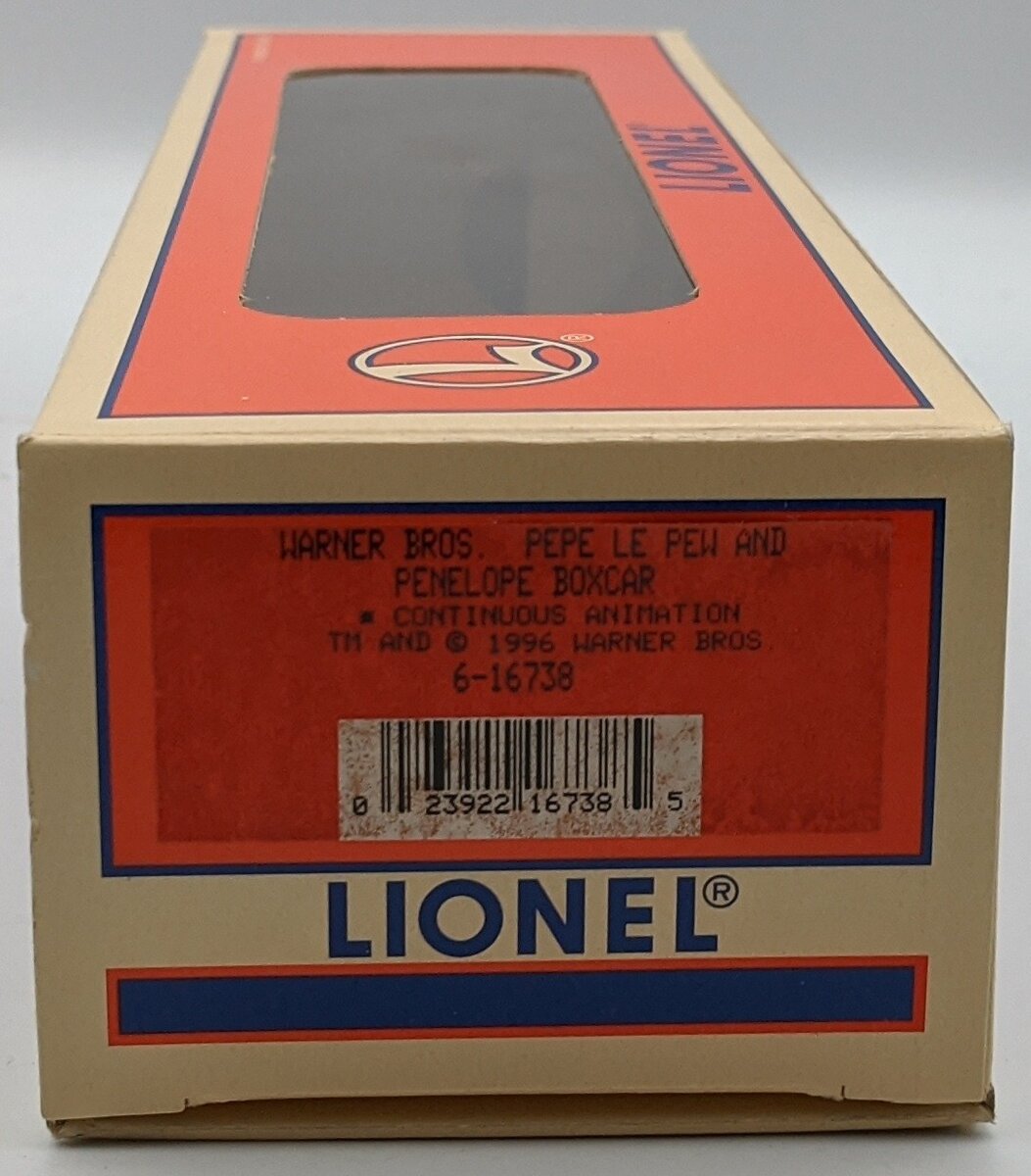 Lionel 6-16738 O Warner Bros Pepe Le Pew & Penelope Operating Boxcar EX/Box