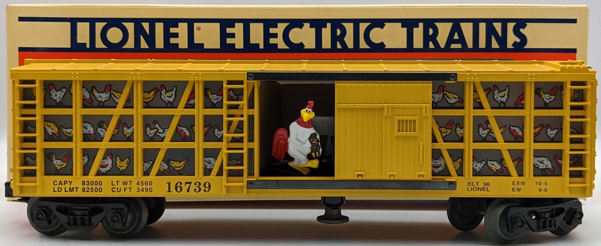 Lionel 6-16739 O Gauge WB Foghorn Leghorn Operating Poultry Car #16739 MT/Box