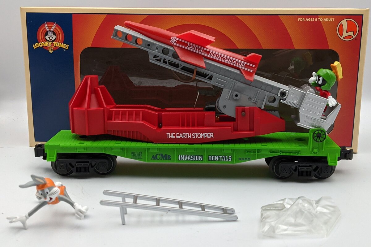 Lionel 6-16752 O Gauge Marvin the Martian Missile-Launching Flatcar w/Bugs Bunny MT/Box
