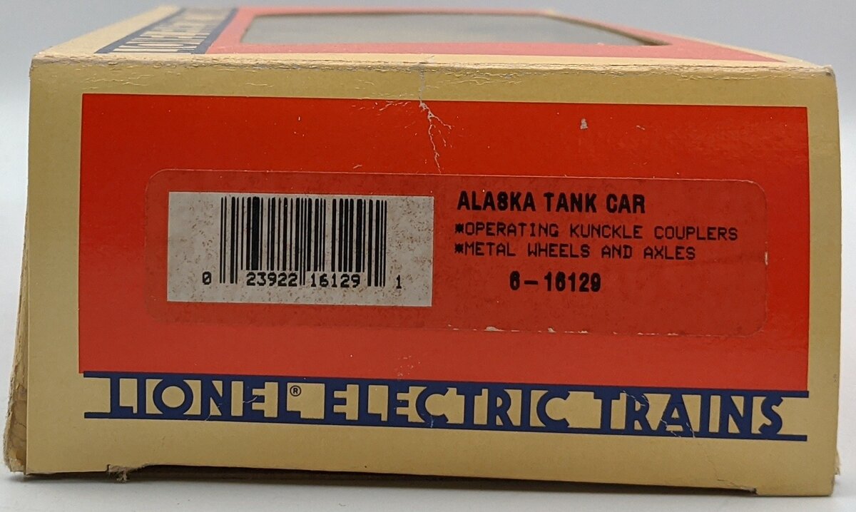 Lionel 6-16129 O Gauge Alaska Railroad Single Dome Tank Car