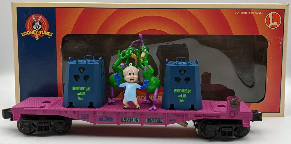 Lionel 6-16754 O Gauge Porky Pig & Instant Martians Car #6805 NIB