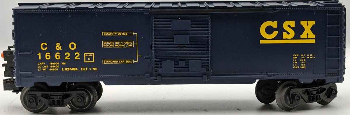 Lionel 6-16622 O Gauge CSX Boxcar with Red Flashing ETD MT/Box