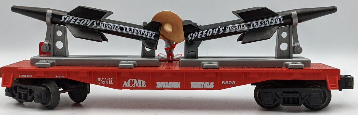 Lionel 6-16980 O Gauge WB Speedy Gonzales Missile Flatcar #6823 MT/Box