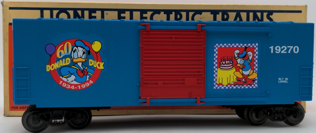 Lionel 6-19270 O Gauge Donald Duck 60th Birthday Boxcar EX/Box