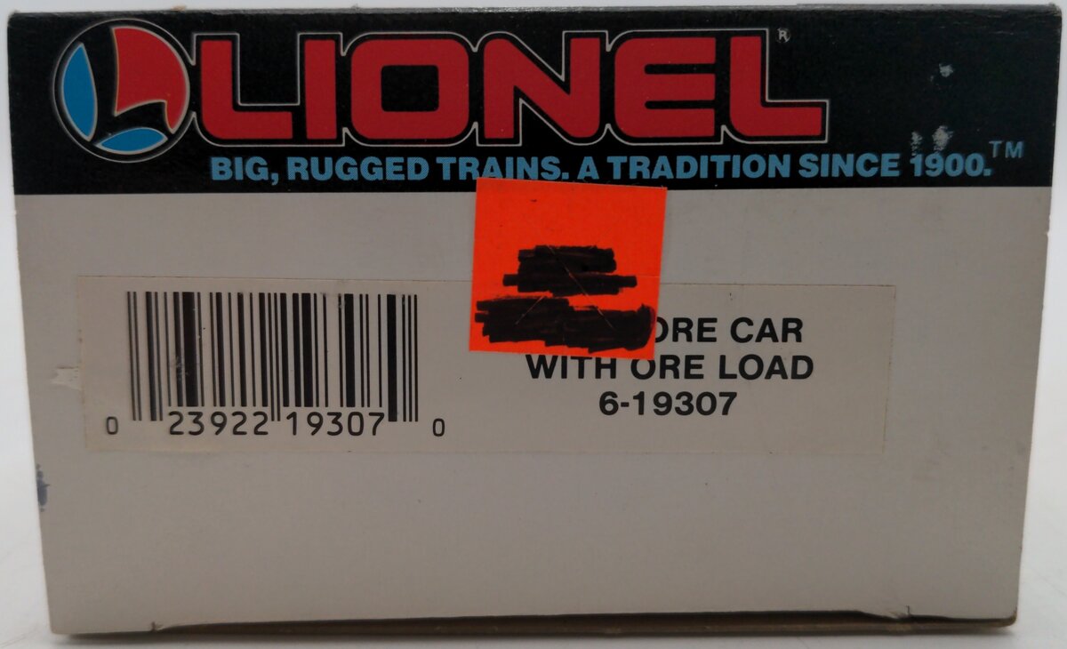 Lionel 6-19307 O Gauge Bessemer & Lake Erie Ore Car with Ore Load EX/Box