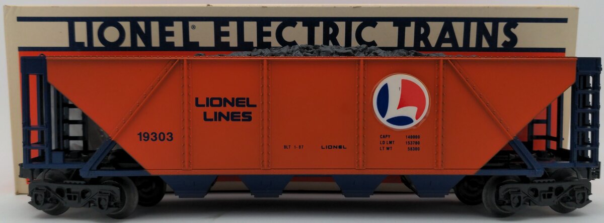 Lionel 6-19303 O Gauge Lionel Lines Quad Hopper with Coal Load EX/Box