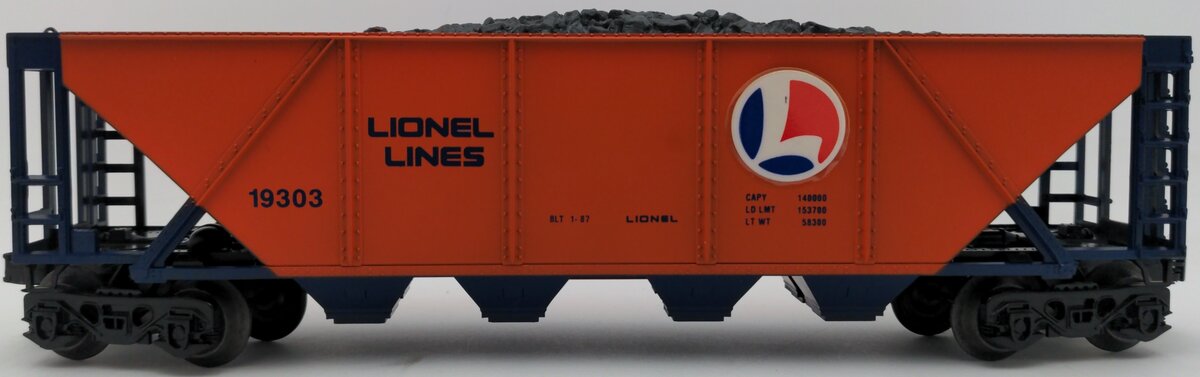 Lionel 6-19303 O Gauge Lionel Lines Quad Hopper with Coal Load EX/Box