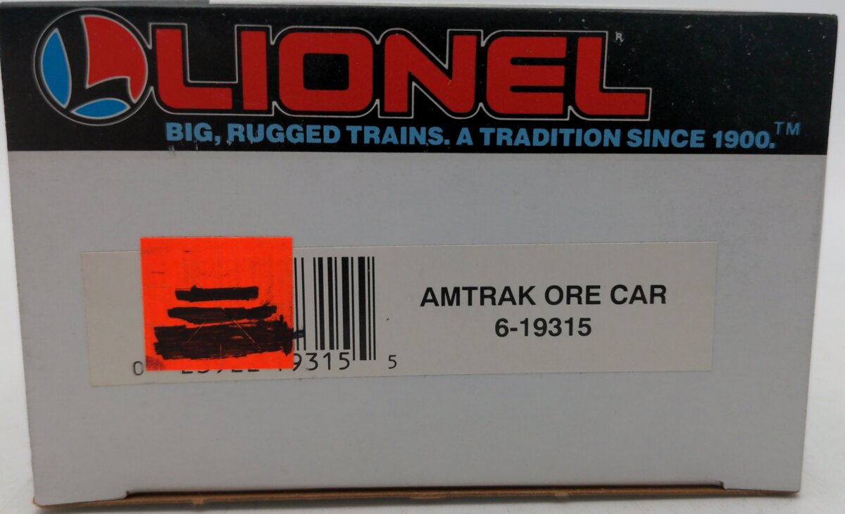 Lionel 6-19315 O Gauge Amtrak Ore Car w/ Ore Load EX/Box