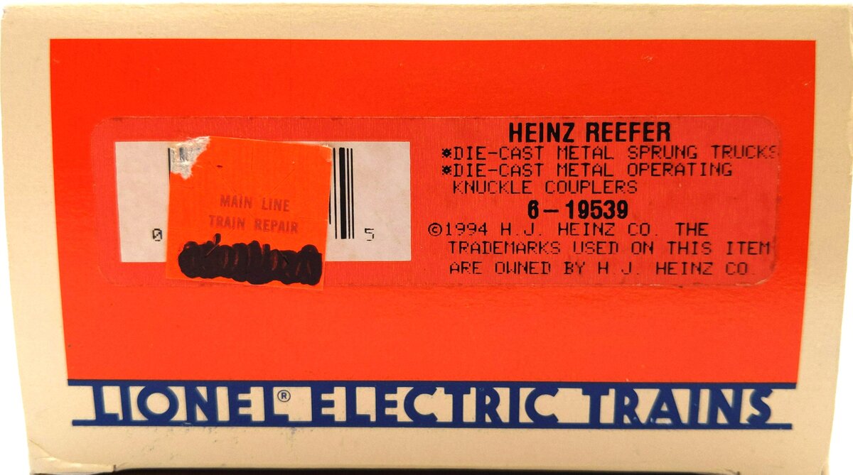 Lionel 6-19539 O Gauge Heinz Refrigerator Car #19539 EX/Box