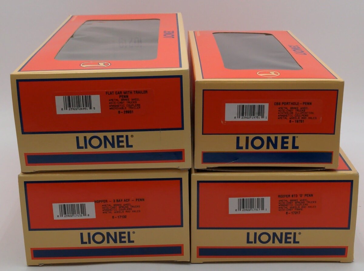 Lionel 6-21751 O Gauge Pennsylvania Rolling Stock (Set of 4) EX/Box