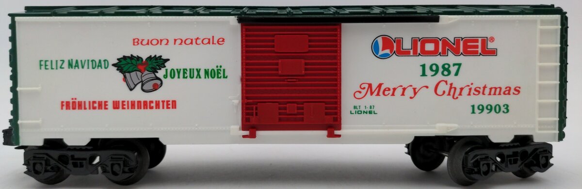 Lionel 6-19903 O Gauge Lionel Christmas Boxcar #1987 EX/Box