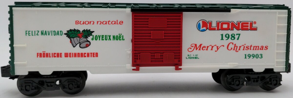 Lionel 6-19903 O Gauge Lionel Christmas Boxcar #1987 EX/Box