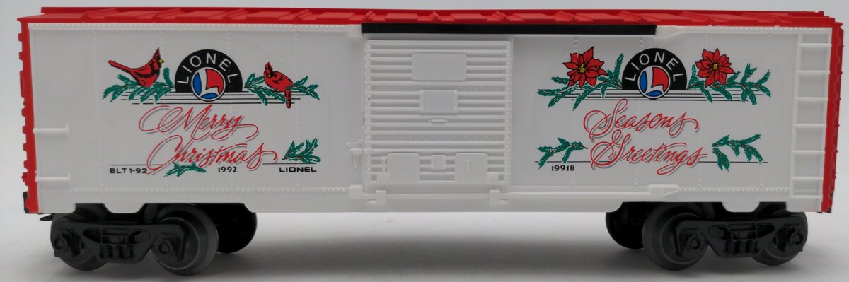 Lionel 6-19918 O Gauge 1992 Christmas Boxcar EX