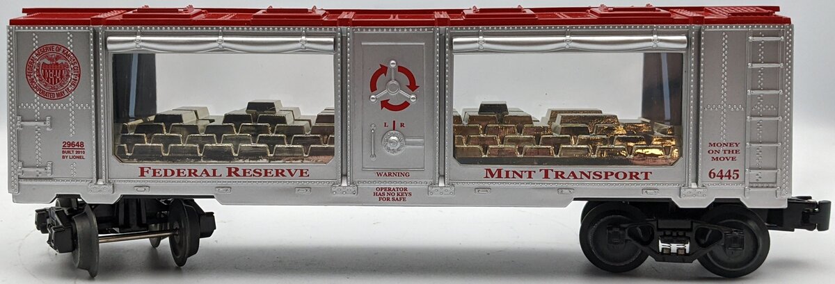 Lionel 6-29648 O Gauge Kansas City Federal Reserve Mint Car #6445 NIB