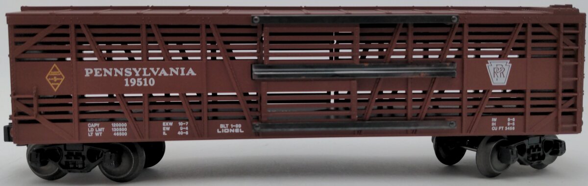Lionel 6-19510 O Gauge Pennsylvania Railroad Stock Car #19510 EX/Box