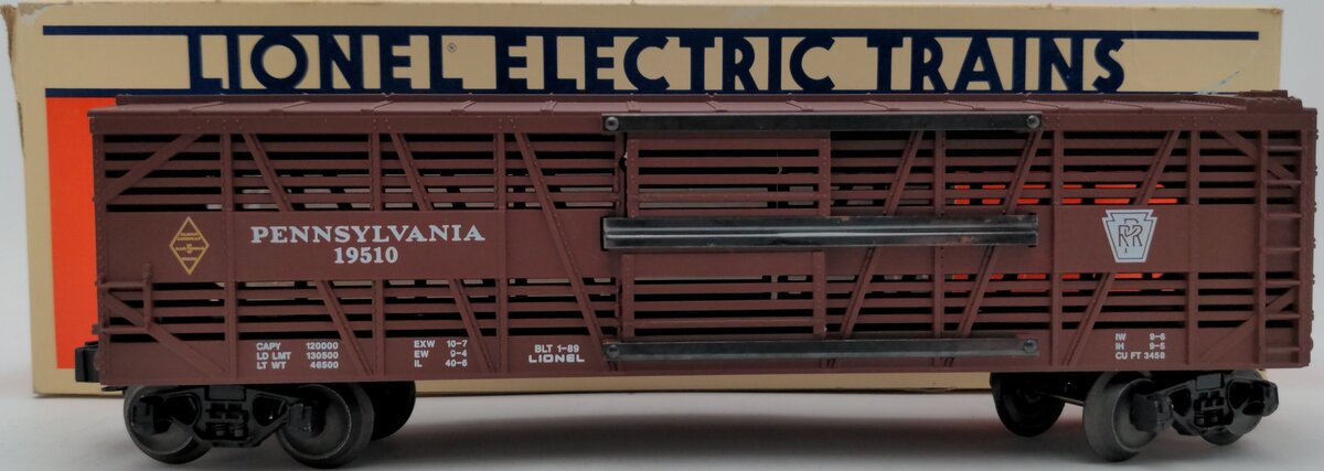 Lionel 6-19510 O Gauge Pennsylvania Railroad Stock Car #19510 EX/Box
