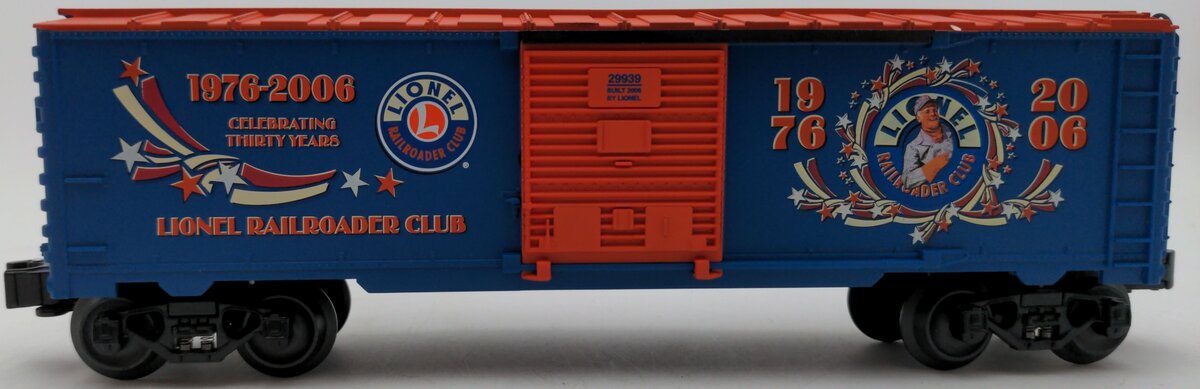 Lionel 6-29939 O Gauge 2006 Lionel Railroader‘s Club Anniversary Boxcar LN/Box