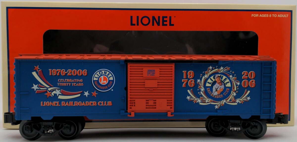 Lionel 6-29939 O Gauge 2006 Lionel Railroader‘s Club Anniversary Boxcar LN/Box