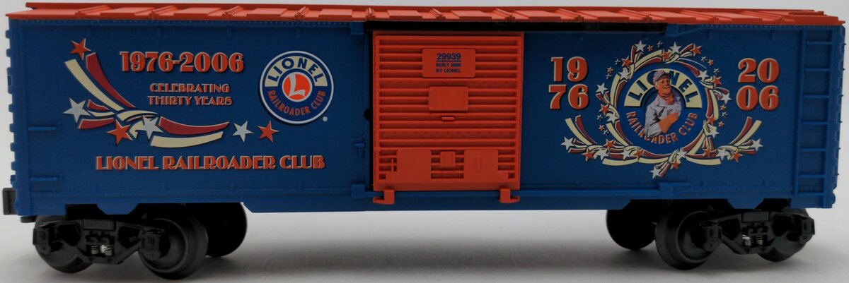 Lionel 6-29939 O Gauge 2006 Lionel Railroader‘s Club Anniversary Boxcar LN/Box