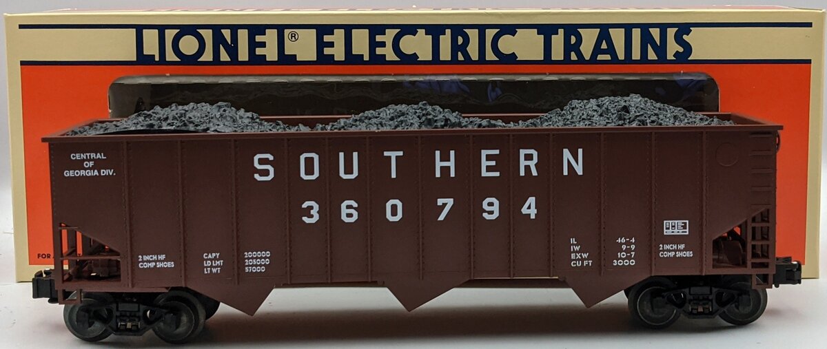 Lionel 6-52038 O Gauge LCCA Southern Hopper w/Coal Load #360794 MT/Box