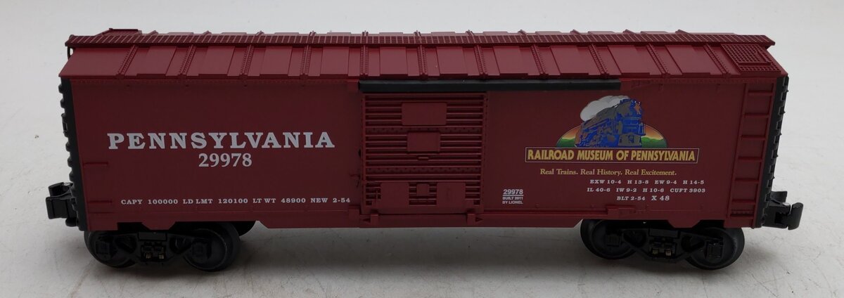 Lionel 6-29978 O Railroad Museum of Pennsylvania Boxcar LN/Box