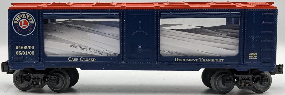 Lionel 6-29626 O Gauge "Case Closed" Mint Car #29626 MT/Box