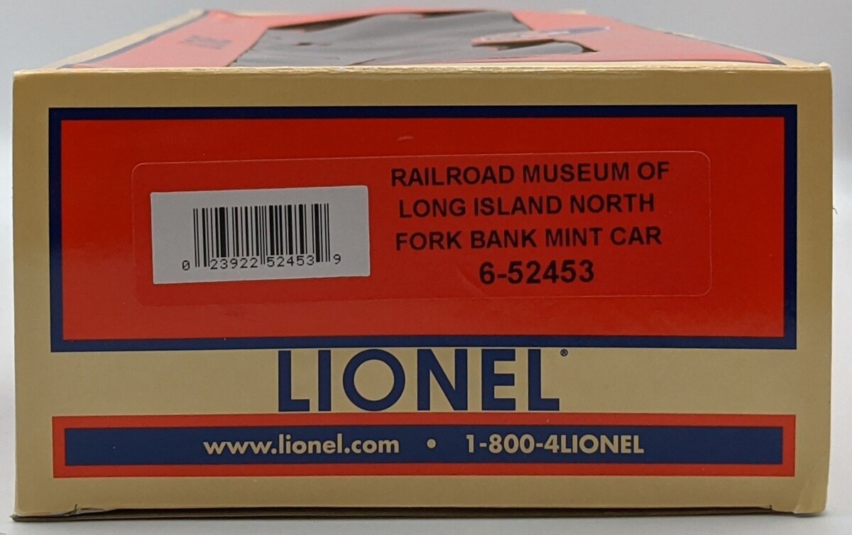 Lionel 6-52453 O Gauge Railroad Museum of Long Island North Fork Bank Car #9007 MT/Box