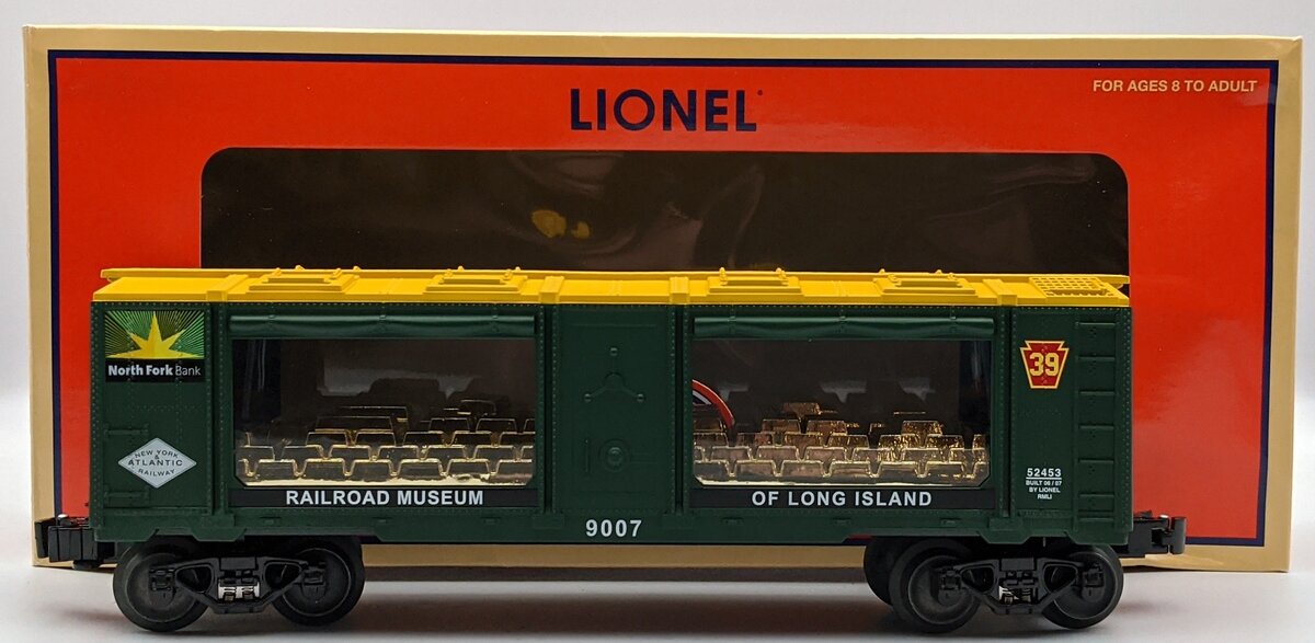 Lionel 6-52453 O Gauge Railroad Museum of Long Island North Fork Bank Car #9007 MT/Box