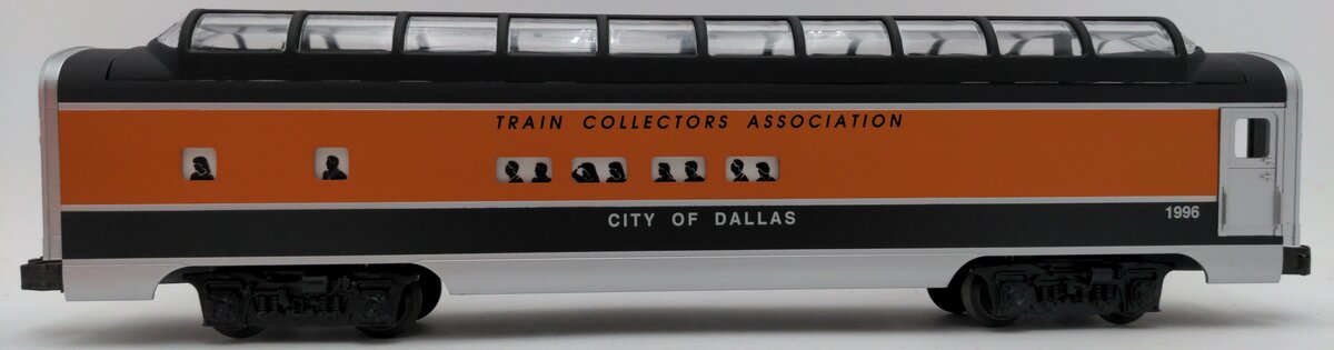 Lionel 6-52085 O Gauge 1996 TCA "City of Dallas" Dallas Full Vista Dome Car EX/Box