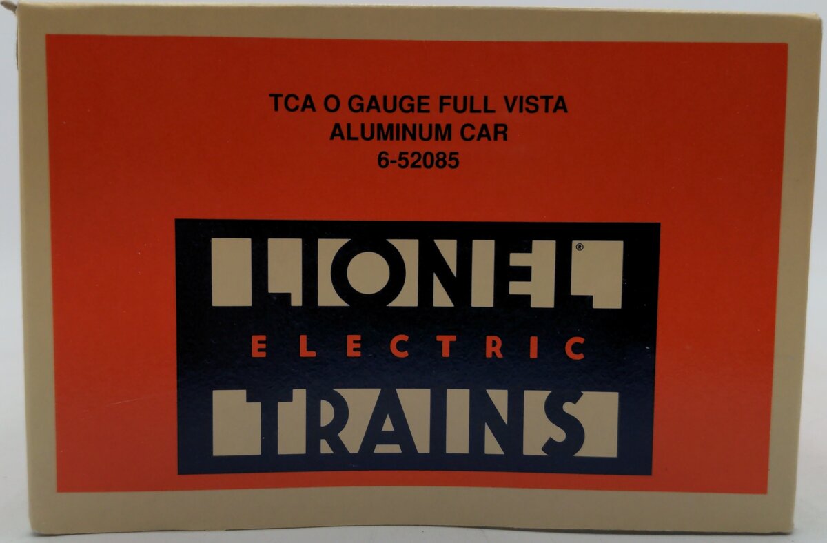 Lionel 6-52085 O Gauge 1996 TCA "City of Dallas" Dallas Full Vista Dome Car EX/Box